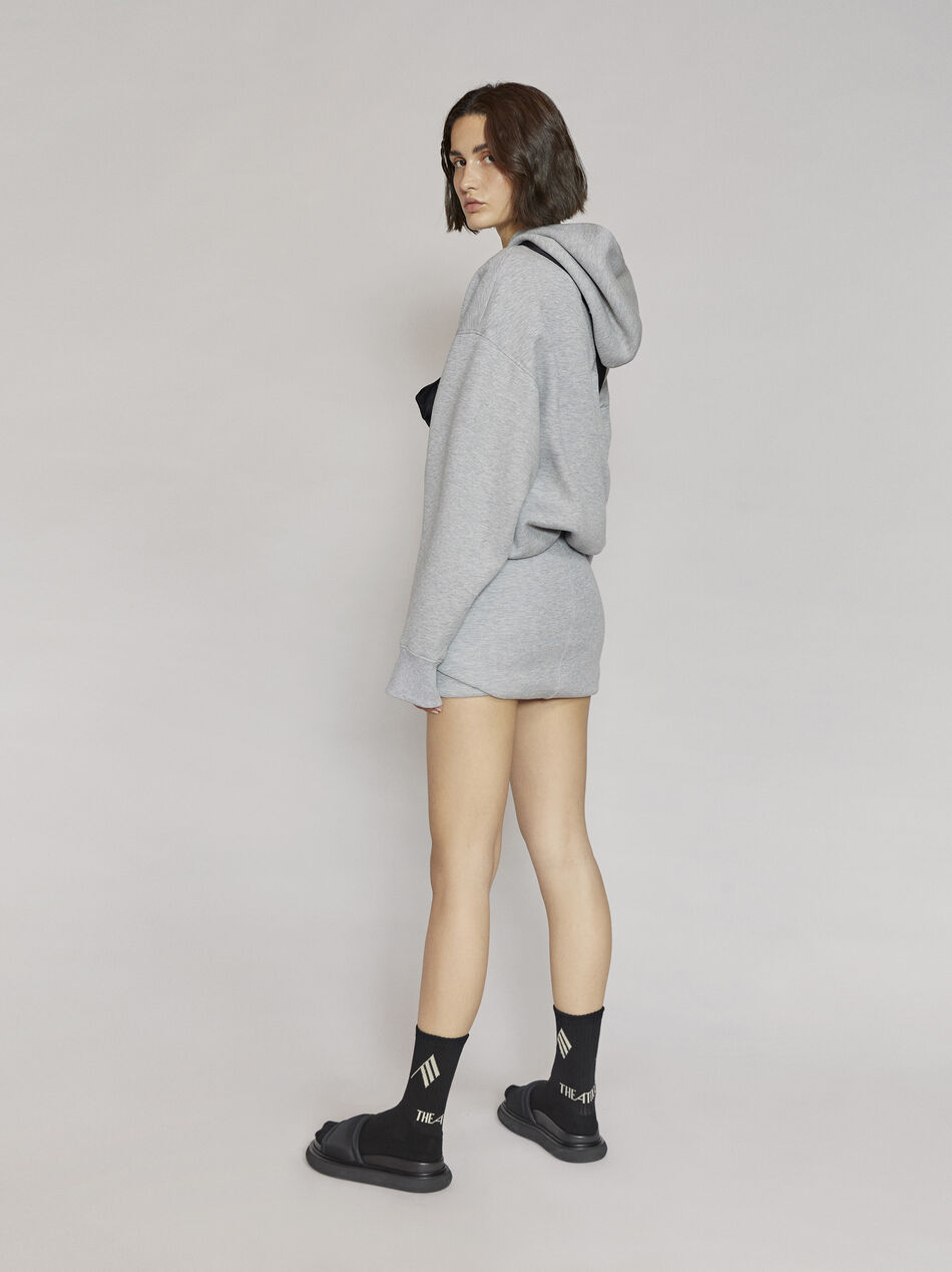 THE ATTICO "Maeve" light grey sweater MELANGE 212WCT45C025183