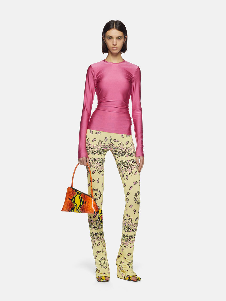 THE ATTICO Yellow, black and fuchsia bandana long pants BANANA/BLACK/FUCHSIA 238WCP21E084P523
