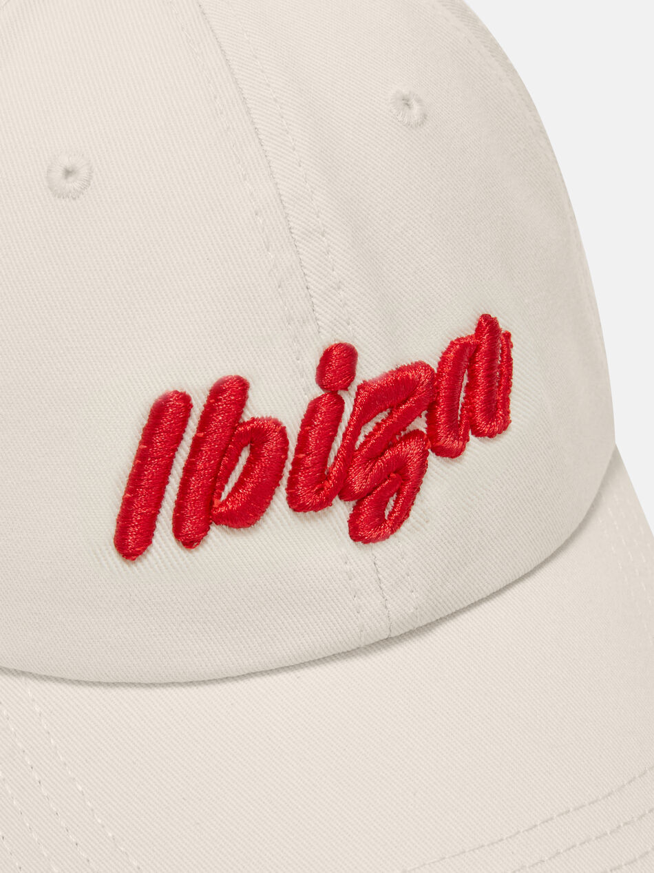 THE ATTICO ''Ibiza'' cap off-white and bright red WHITE/RED SPEWAC37C110059