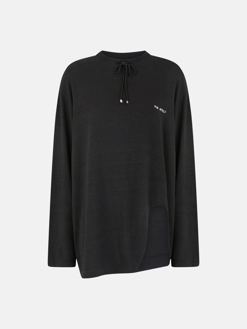 THE ATTICO Black t-shirt Black 250WCT00352LLL001AA100