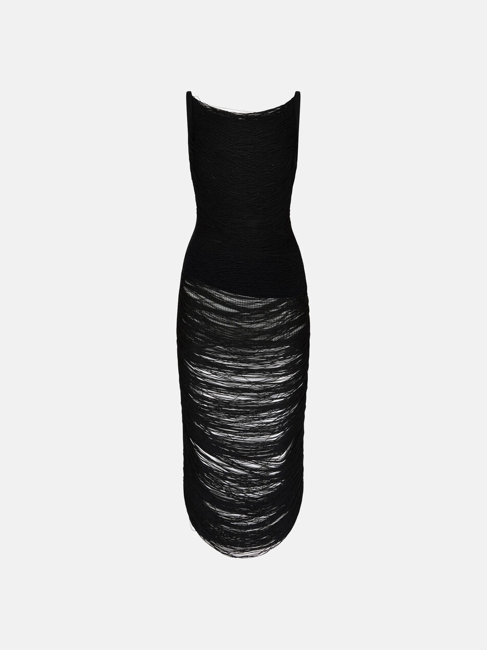 THE ATTICO Black midi dress Black 250WCW00239KVV015AA100