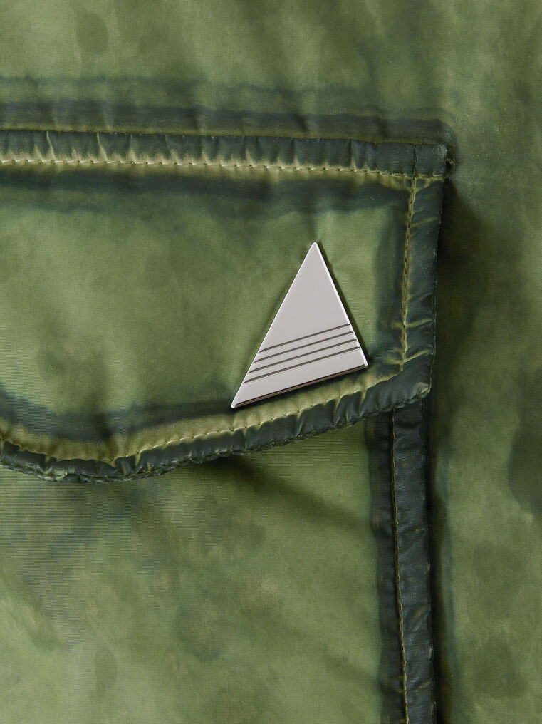 Shop Attico Military Green Short Coat Nylon