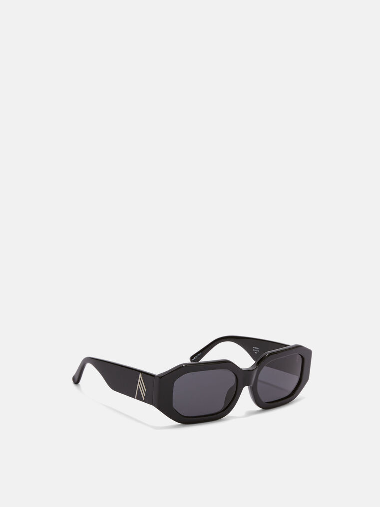 Attico ''blake'' Black Sunglasses In Black/silver/grey