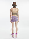 THE ATTICO Mud and lavender mini skirt