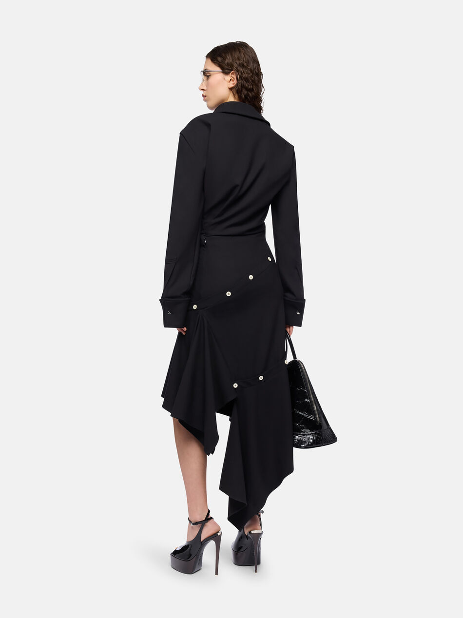 THE ATTICO Black midi dress Black 260WCW00291PLL015AA100