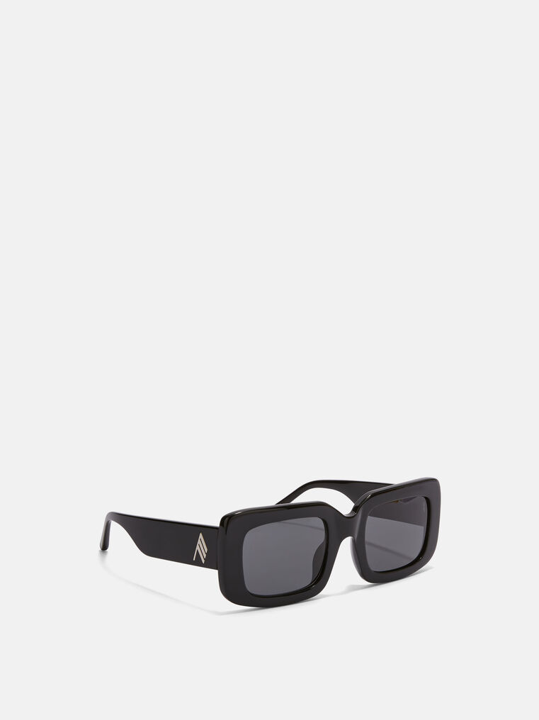 Attico ''jorja'' Black Sunglasses In Black/silver/grey