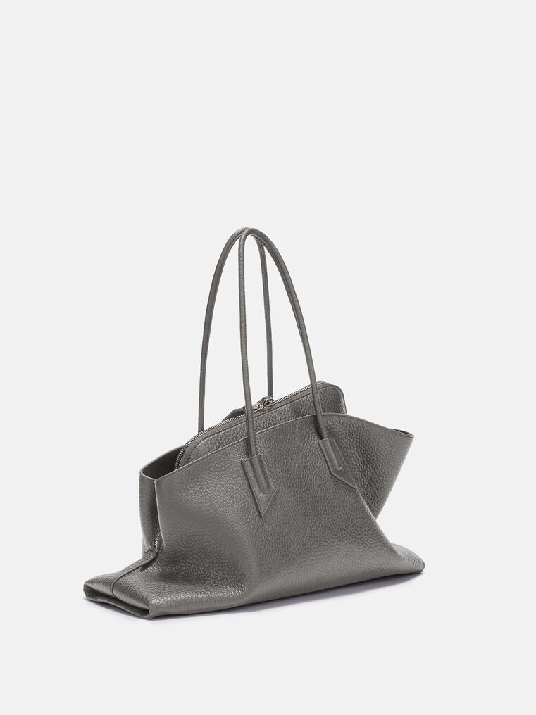 Attico La Passeggiata Medium Top Handle Bag By The In Grey