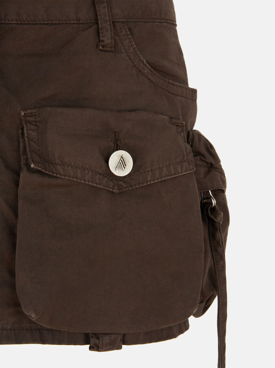 THE ATTICO ''Fay'' brown mini skirt BROWN SPEWCS136C105064