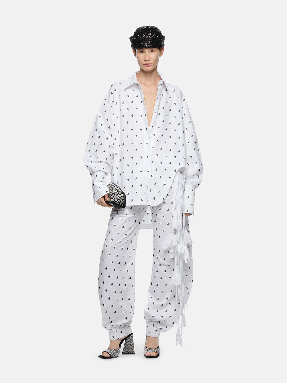 THE ATTICO ''Diana'' black and white shirt WHITE/BLACK 231WCH04C052R020