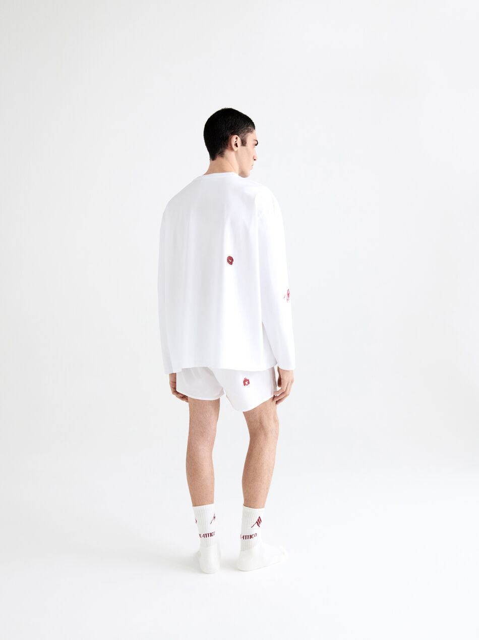 THE ATTICO T-shirt white and burgundy White/Burgundy SPEWCT000246J025P821