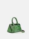 THE ATTICO ''Friday'' fluo green/black mini handbag  231WAH02EL023442