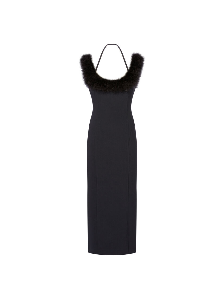 THE ATTICO Black midi dress BLACK 246WCM142E100F100