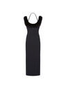 THE ATTICO Black midi dress BLACK 246WCM142E100F100