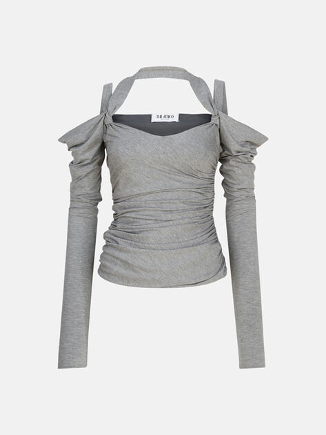 THE ATTICO Melange grey top Melange grey 251WCI00022JJJ068AA183