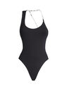 THE ATTICO Matte black swimsuit  215WBB08PA15100