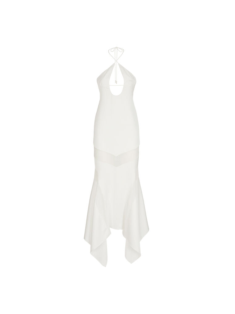 Shop Attico ''saskia'' White Midi Dress