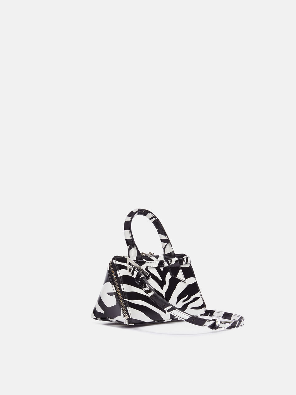 THE ATTICO ''Friday'' white and black mini bag  WHITE/BLACK 231WAH00002LBT020PR020