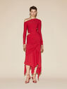 THE ATTICO Vibrant red midi dress Vibrant red 246WCM151A014278