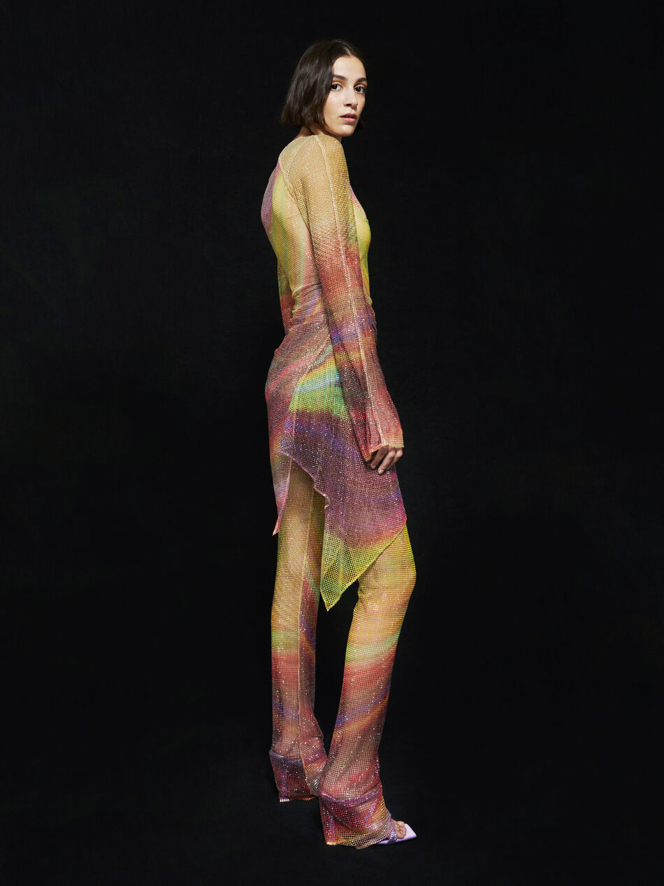 THE ATTICO ''Anemone'' multicolor mini dress Optical multicolor shades 226WCA97T007314