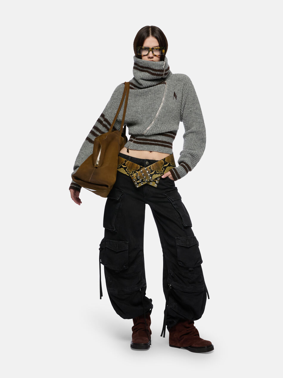 THE ATTICO Melange grey cardigan Melange grey 251WCD00008KWW002AA183