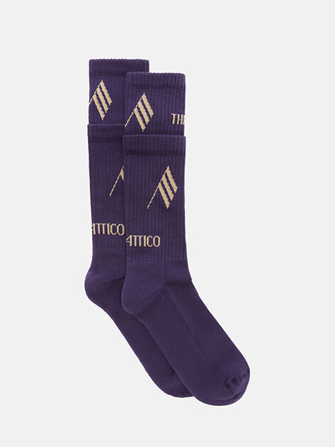 THE ATTICO Plum double socks Plum 251WCAK00023CCC121AA851