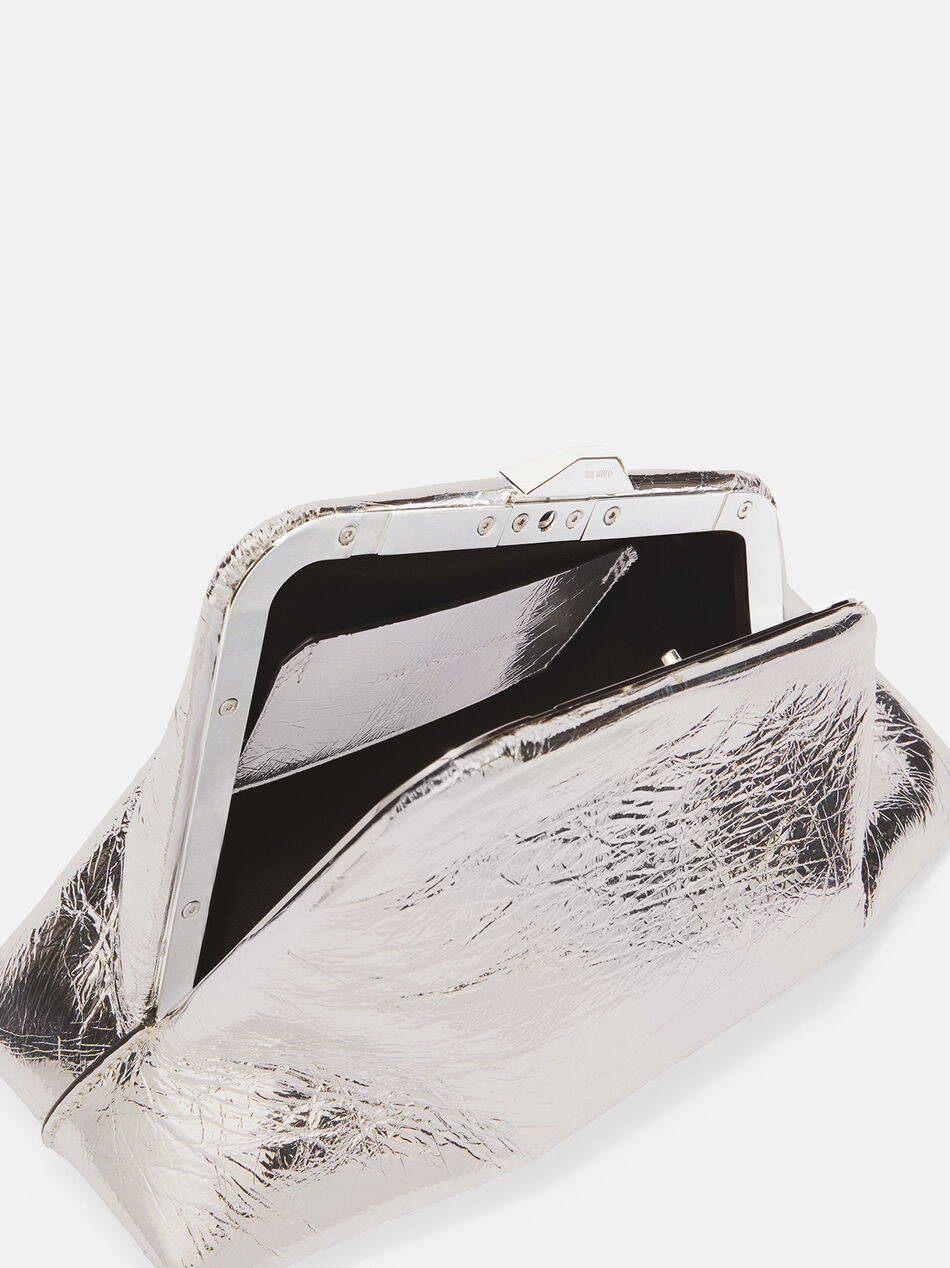 THE ATTICO ''Day Off Small'' silver clutch  SILVER 251WAH00059LBT070AA002