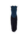 THE ATTICO ''Mirna'' blue and black midi dress Blue/black 237WCM74RY02T226