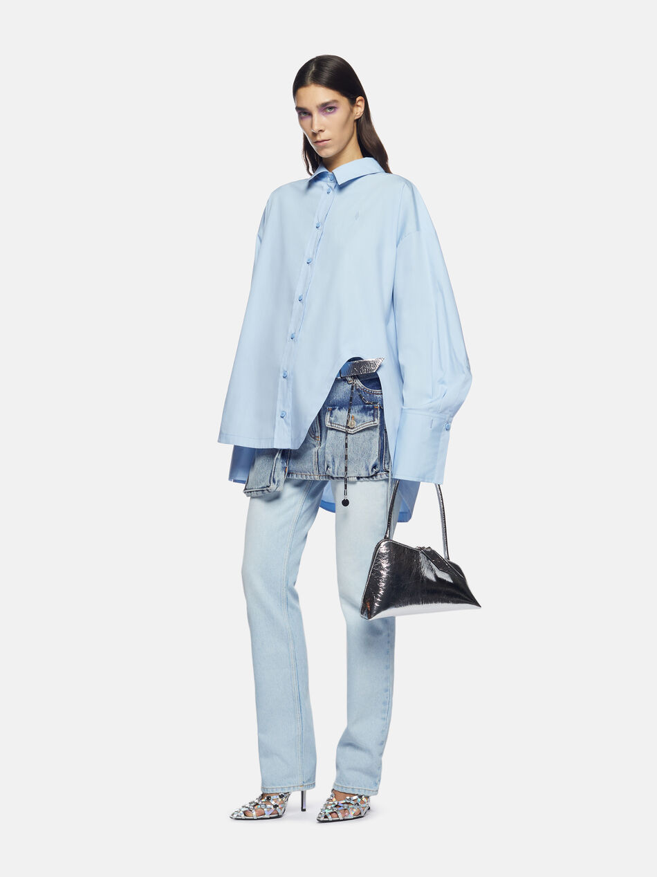 THE ATTICO ''Diana'' dusty blue shirt Dusty blue 236WCH04C069263