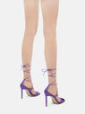 THE ATTICO "Adele'' violet lace-up sandal VIOLET 232WS411V015012