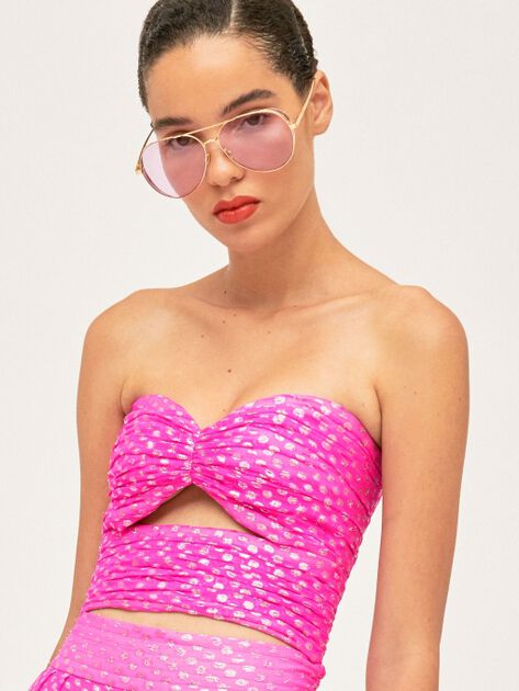 The Attico Top Fuchsia And Silver FUCHSIA/SILVER 201WCX04S001075