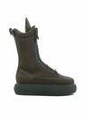 THE ATTICO "Selene" military green boots flatform