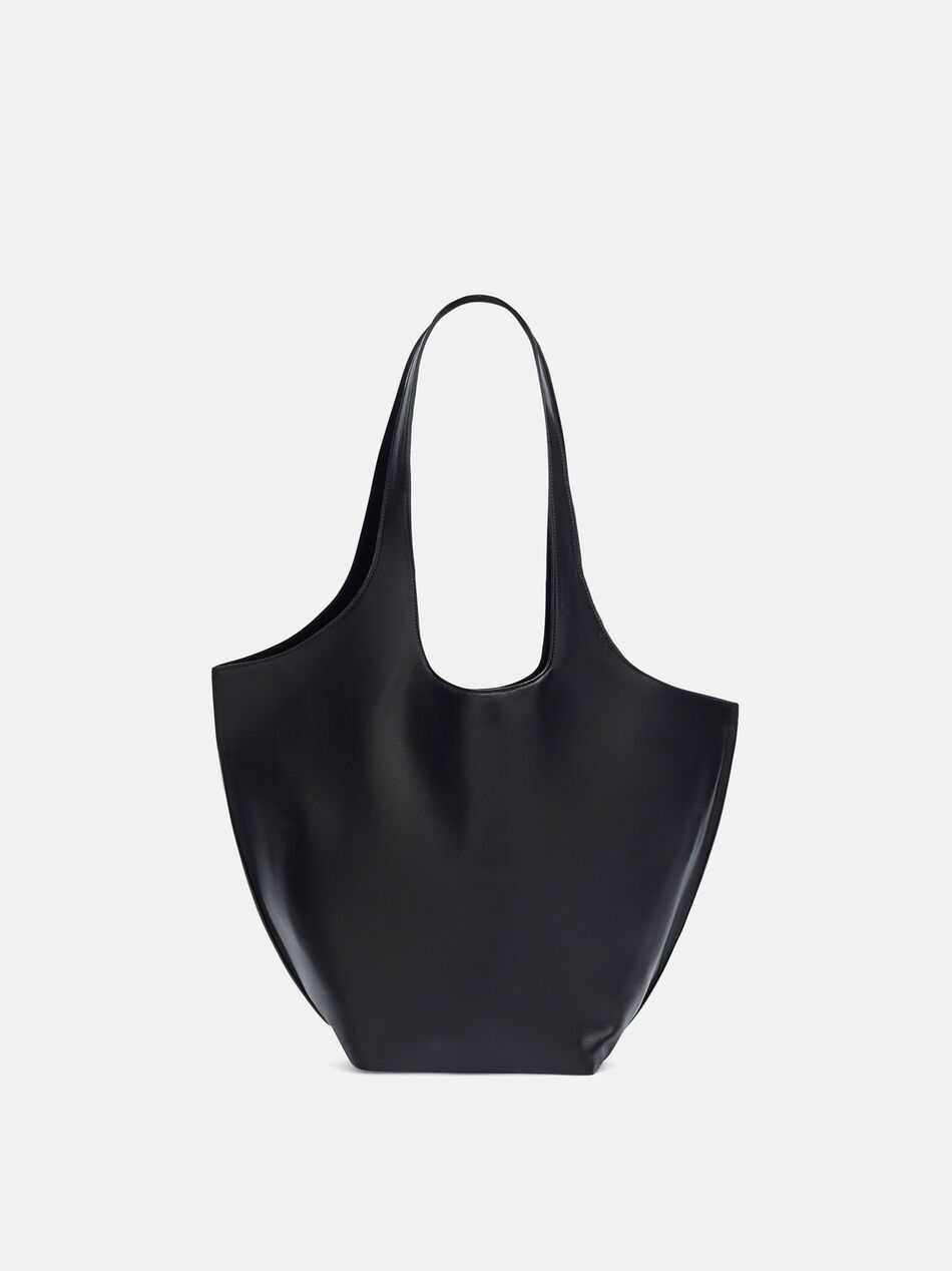 THE ATTICO ''La Scoop Large'' black shoulder bag Black 260WAH00066LBT019AA100