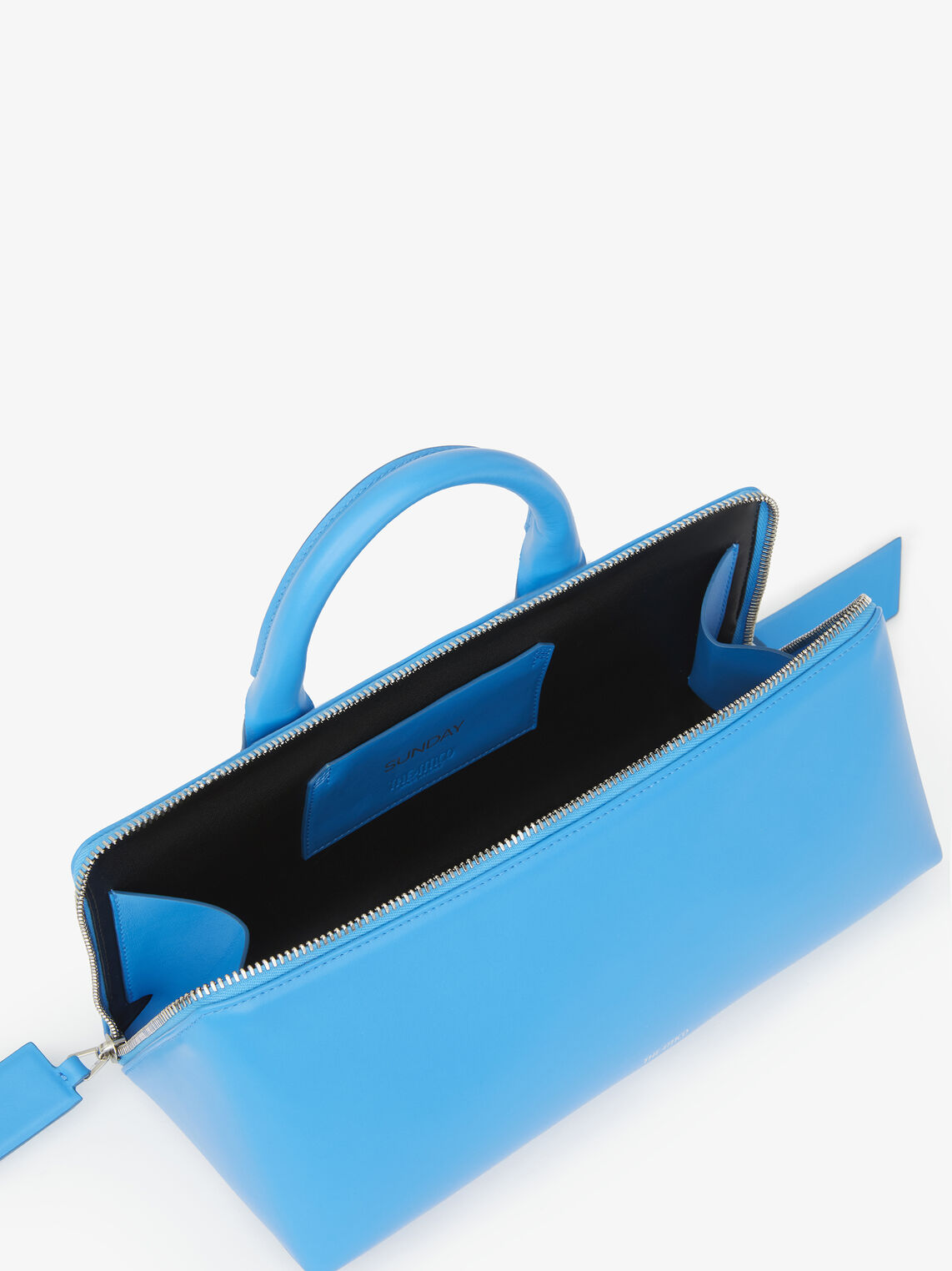 THE ATTICO ''Sunday'' turquoise elongated everyday bag 5