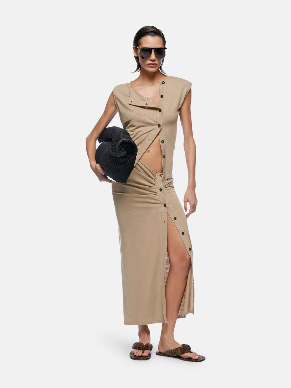 THE ATTICO Beige midi skirt BEIGE 250WCS00265LLL001AA198