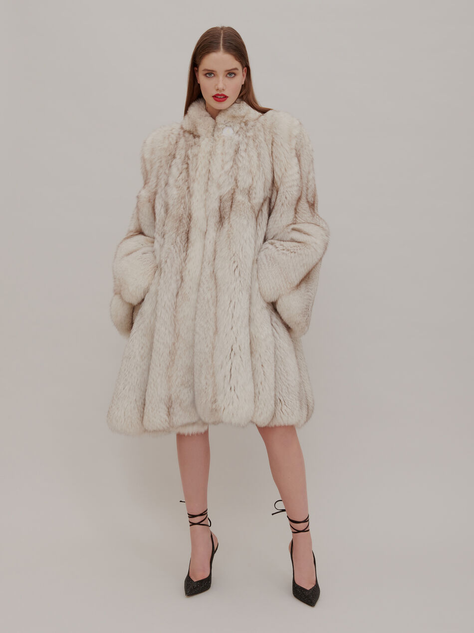 The Attico "Call Me Back" upcycled coat ICE 202WCX01F001042