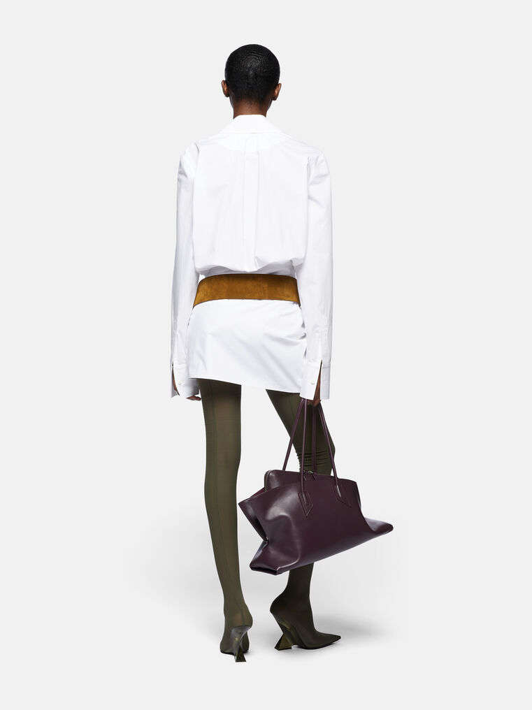 Attico Mini Wrap Chemisier Dress With In White