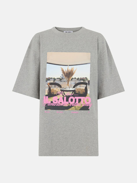 THE ATTICO The Attico x Highsnobiety mèlange grey t-shirt Melange grey SPEWCT00219JJJ034PR183