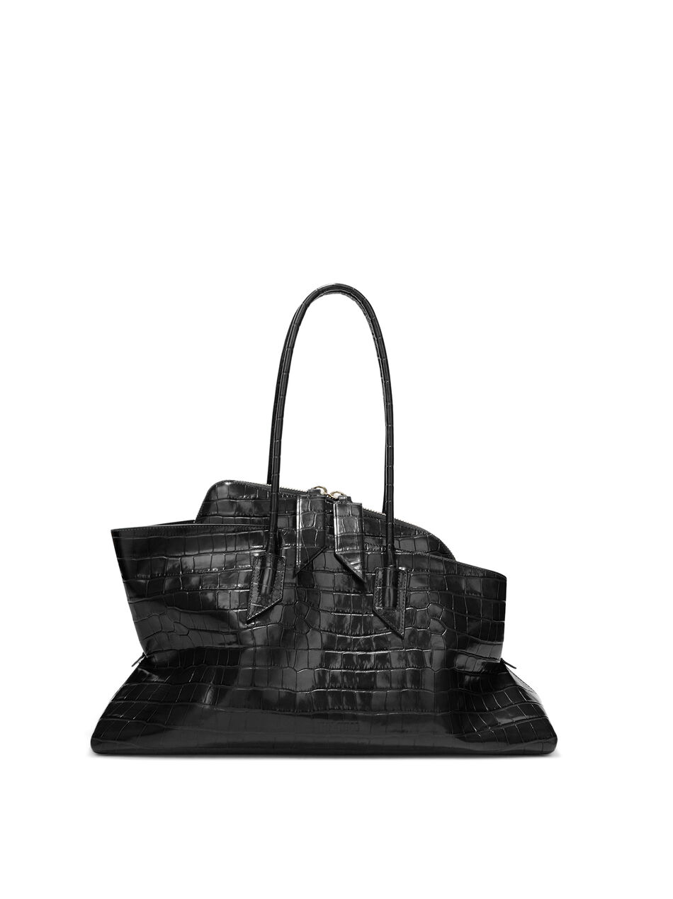 THE ATTICO ''La Passeggiata Medium'' black top handle Black 251WAH00054LBT021PR100