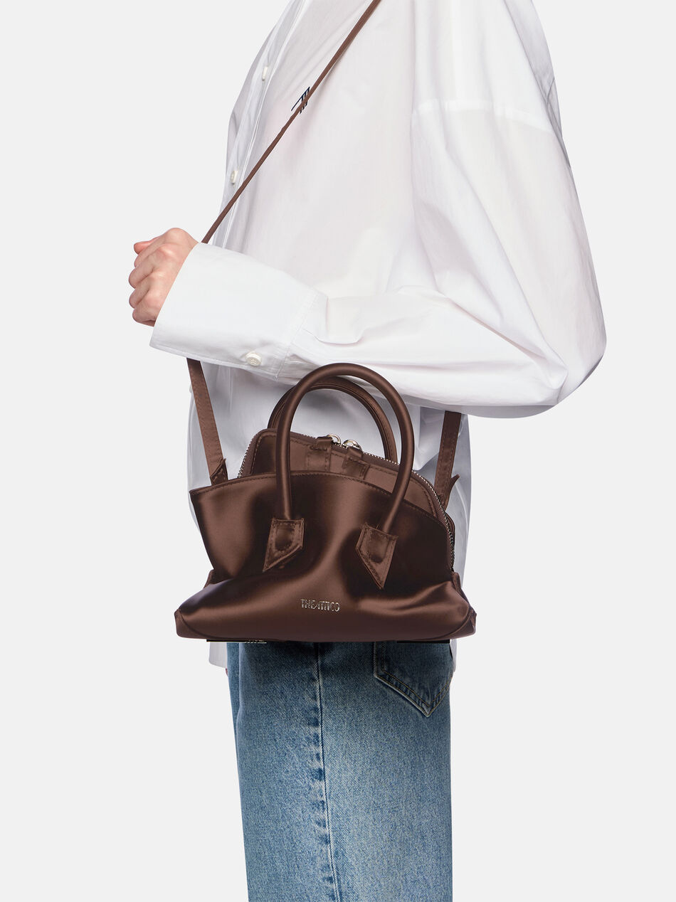 THE ATTICO ''La Passeggiata Mini'' dark brown top handle DARK BROWN 260WAH00063PCA001AA204