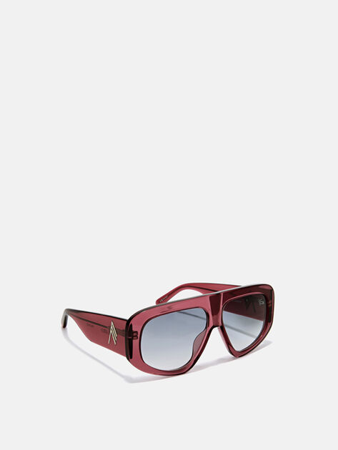THE ATTICO ''Milano'' grey and mauve sunglasses Grey/mauve 260WAS00032MET002AA665