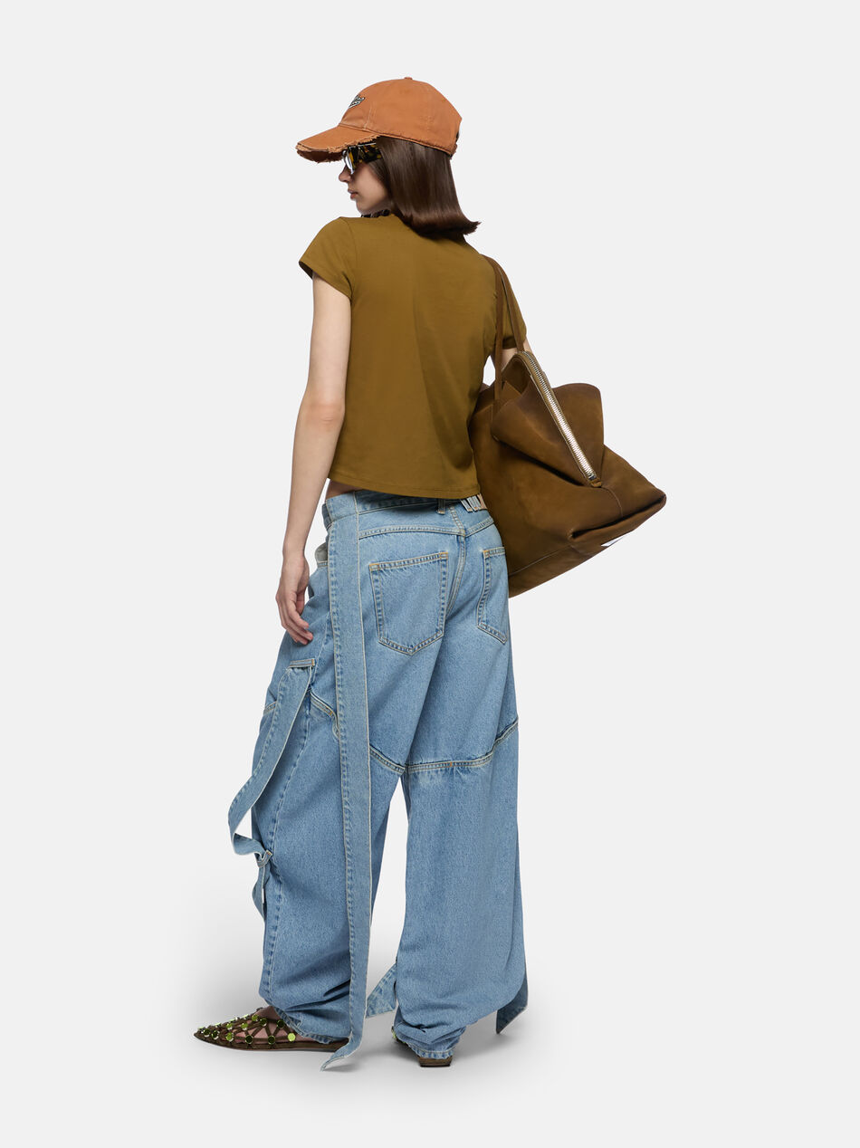 THE ATTICO Military green t-shirt MILITARY GREEN 251WCT00358JJJ025AA081