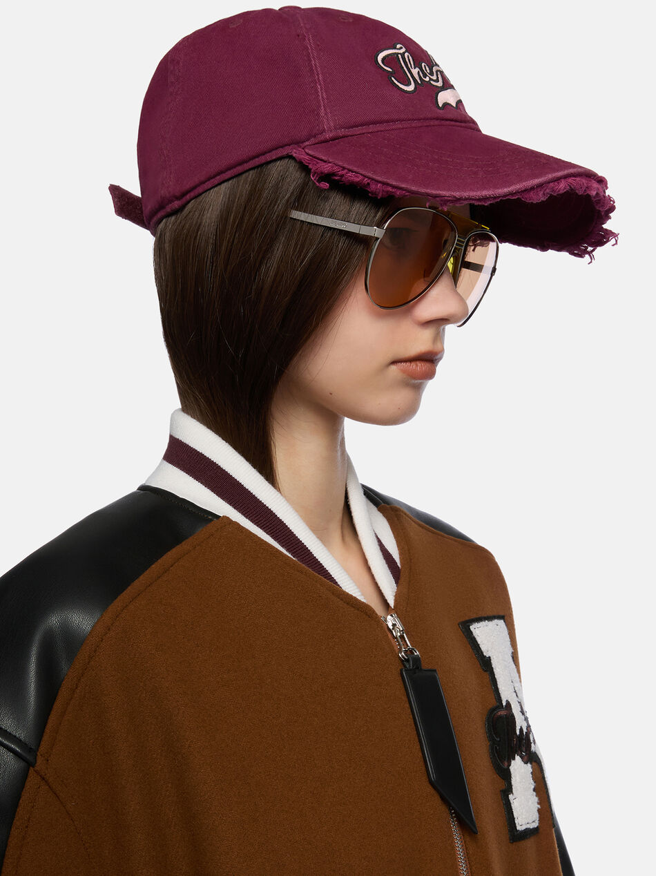 THE ATTICO Fume, silver and brown sunglasses Fume/silver/brown 251WAS00036MET008AA683