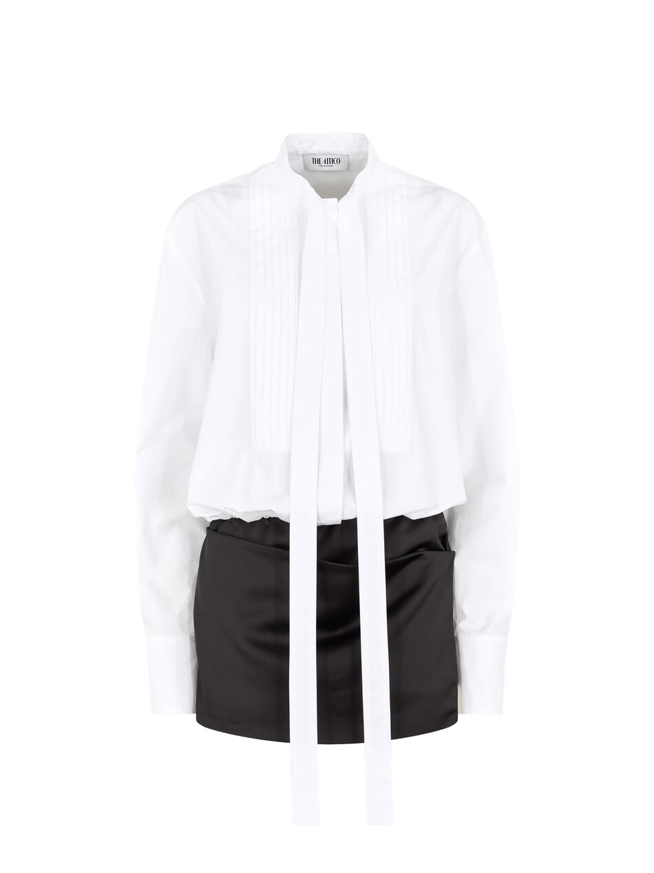 THE ATTICO White and black mini dress WHITE/BLACK 260WCA00461MIX067AA020