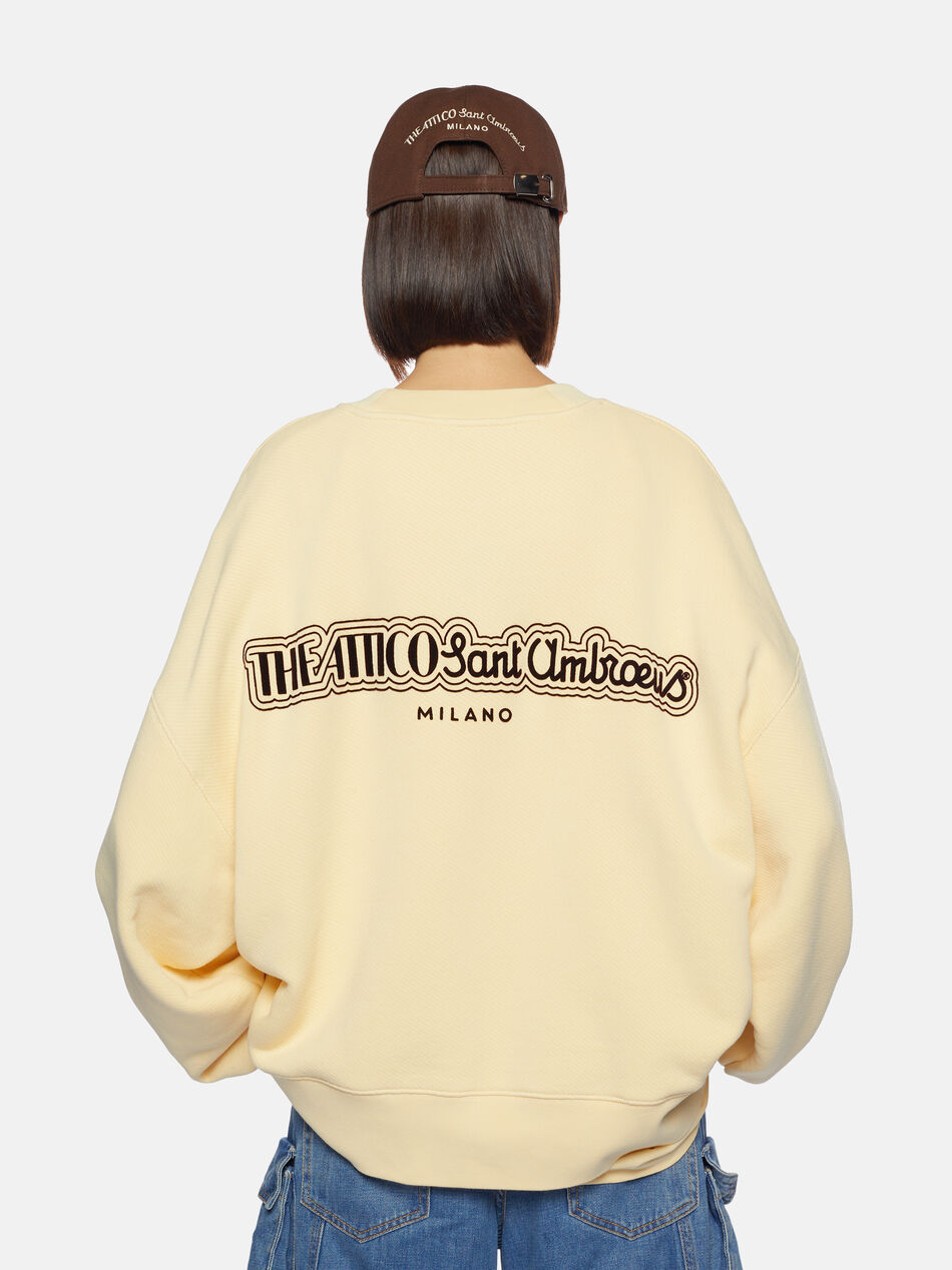 THE ATTICO The Attico Sant Ambroeus ivory sweatshirt Ivory SPFWCF12JF04507