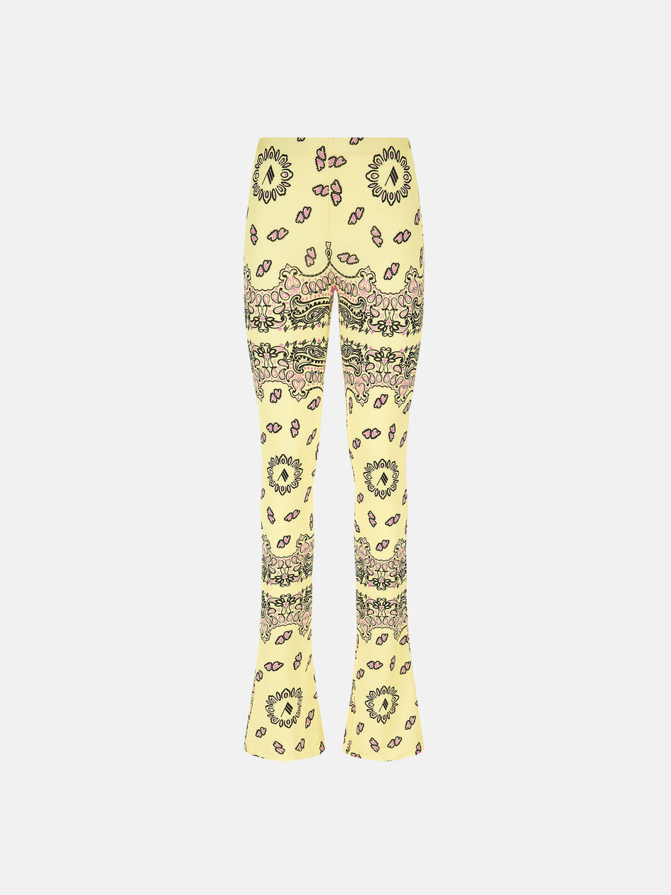 THE ATTICO Yellow, black and fuchsia bandana long pants BANANA/BLACK/FUCHSIA 238WCP21E084P523
