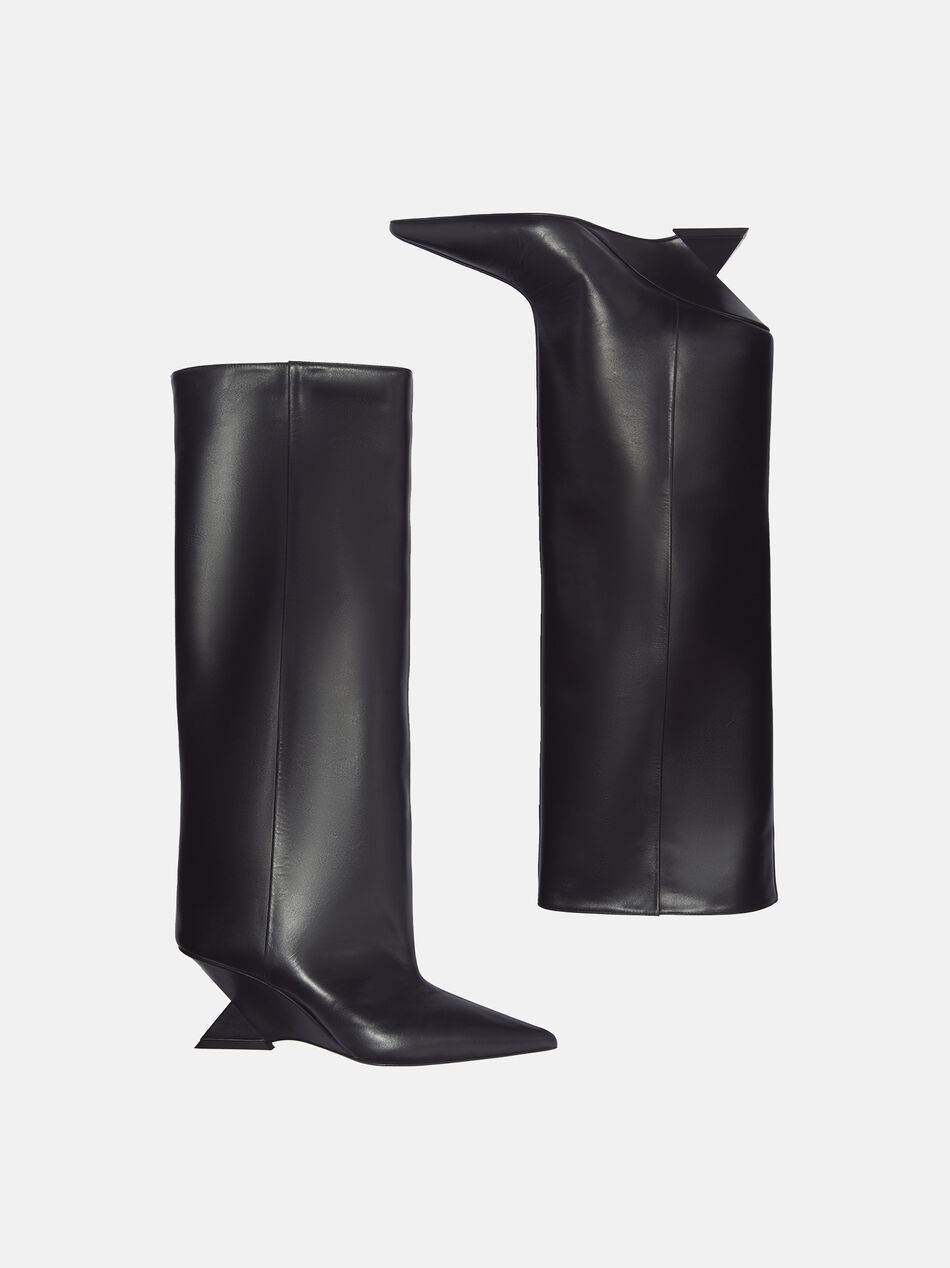 THE ATTICO ''Cheope'' black tube boot  Black 247WSH00842LBT019AA100