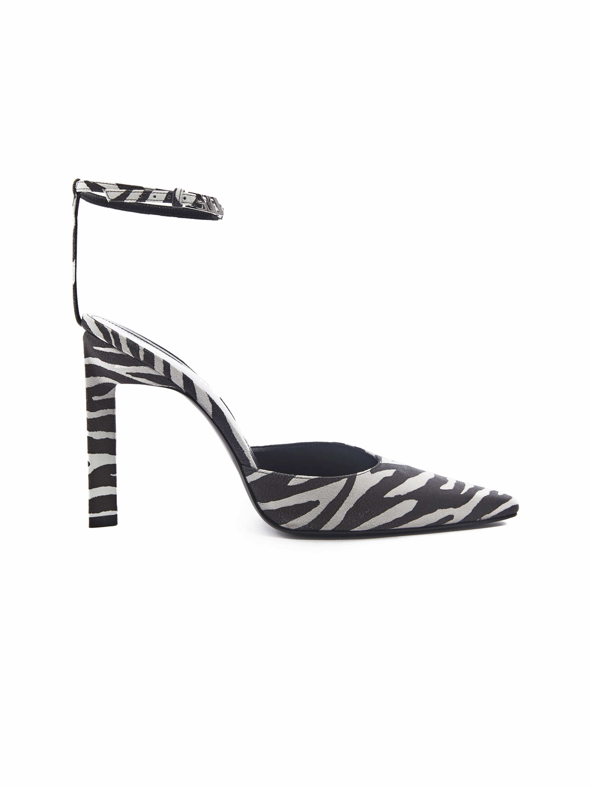 black and white slingbacks