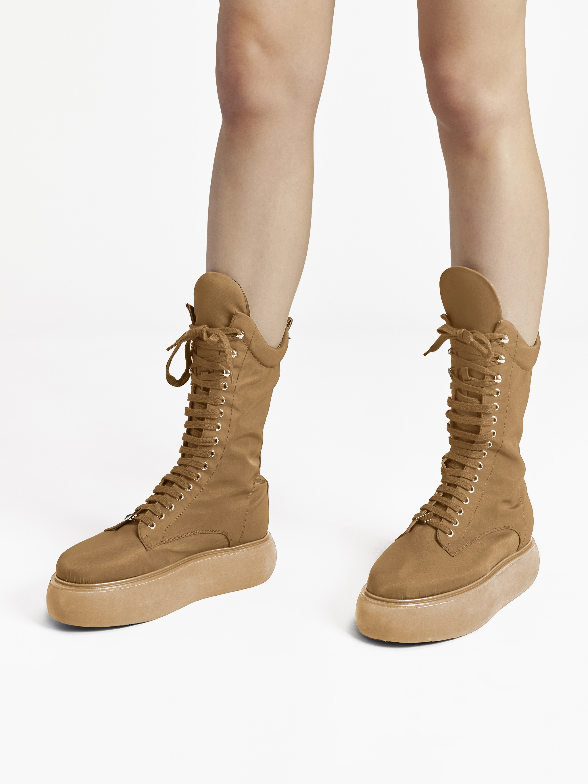 The Attico Shoes The Attico &quot;Selene&quot; camel boots flatform